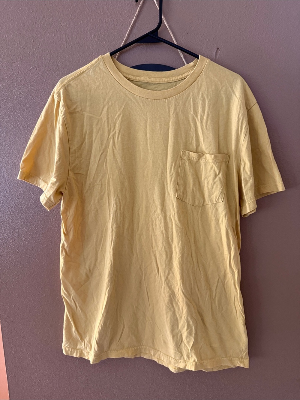 Men’s Yellow Standard Fit Brixton Pocket Tee